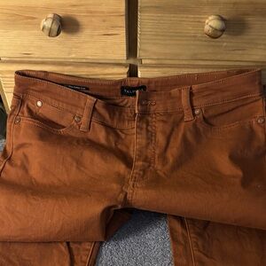 Talbots women’s Rust-Orange Slim Straight Jeans
